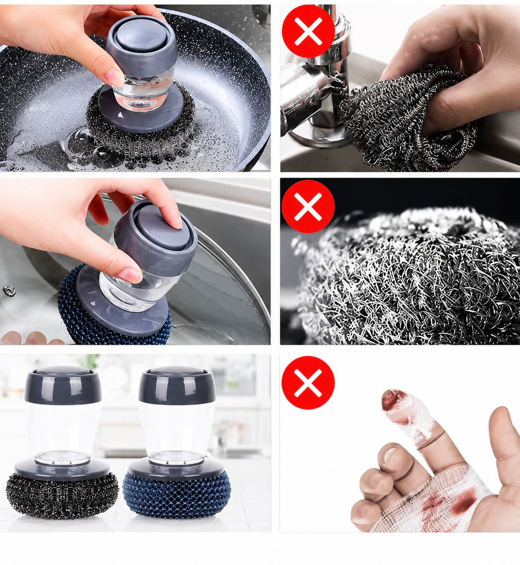 Premium Soap Dispensing Dish Scrubber Brush